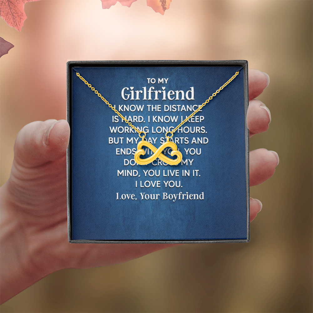 Endless Love Necklace:To My Girlfriend ,I Know The Distance