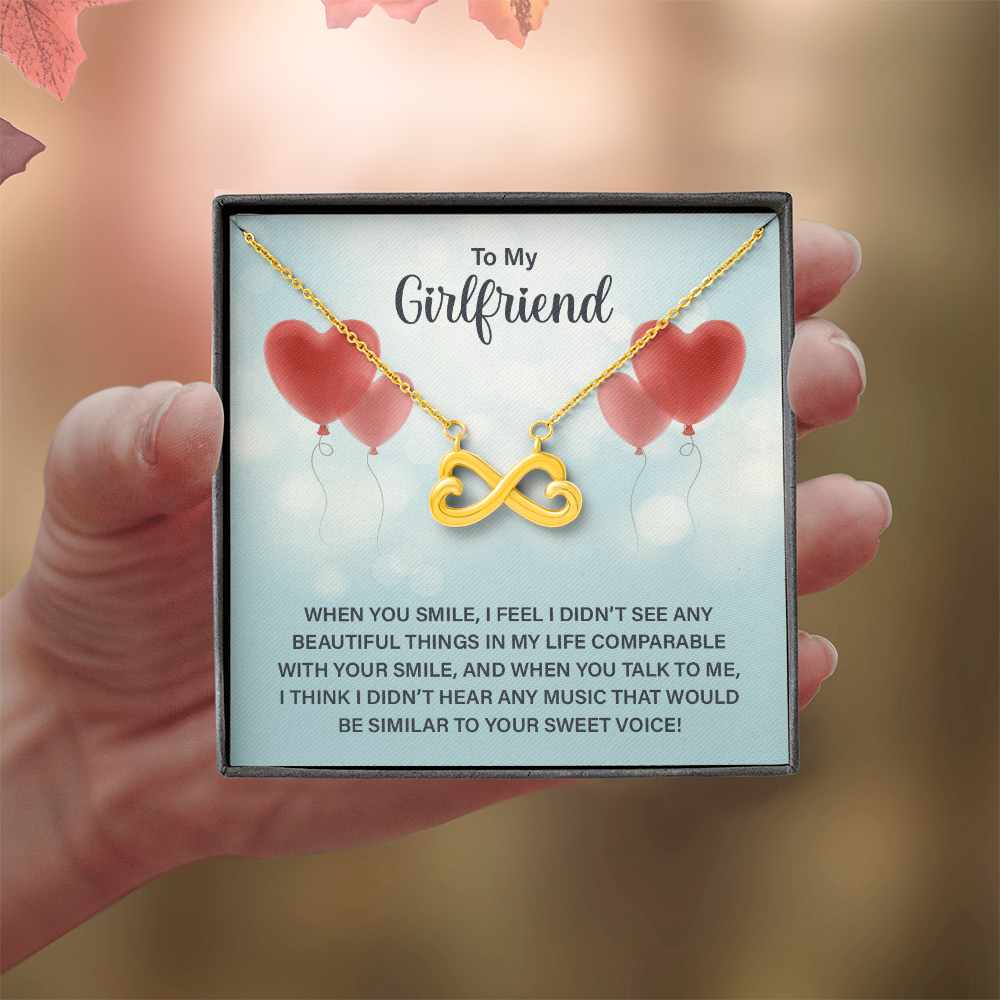 Endless Love Necklace:To My Girlfriend When You Smile