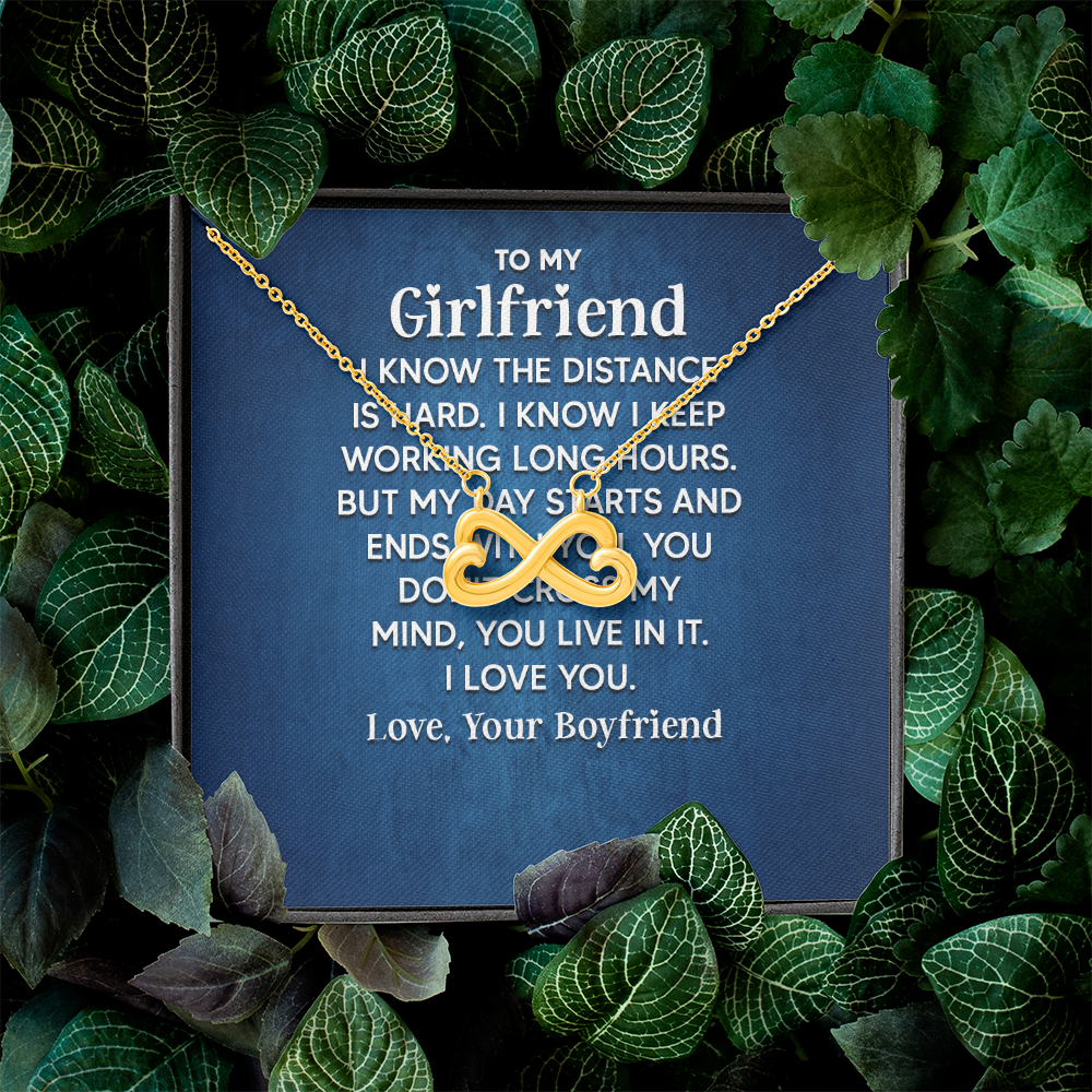 Endless Love Necklace:To My Girlfriend ,I Know The Distance