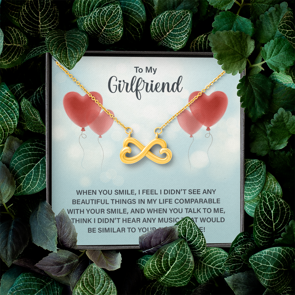 Endless Love Necklace:To My Girlfriend When You Smile