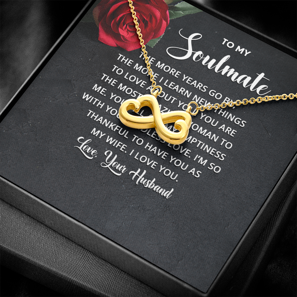 Endless Love Necklace:To Soul Mate Love Your Husband