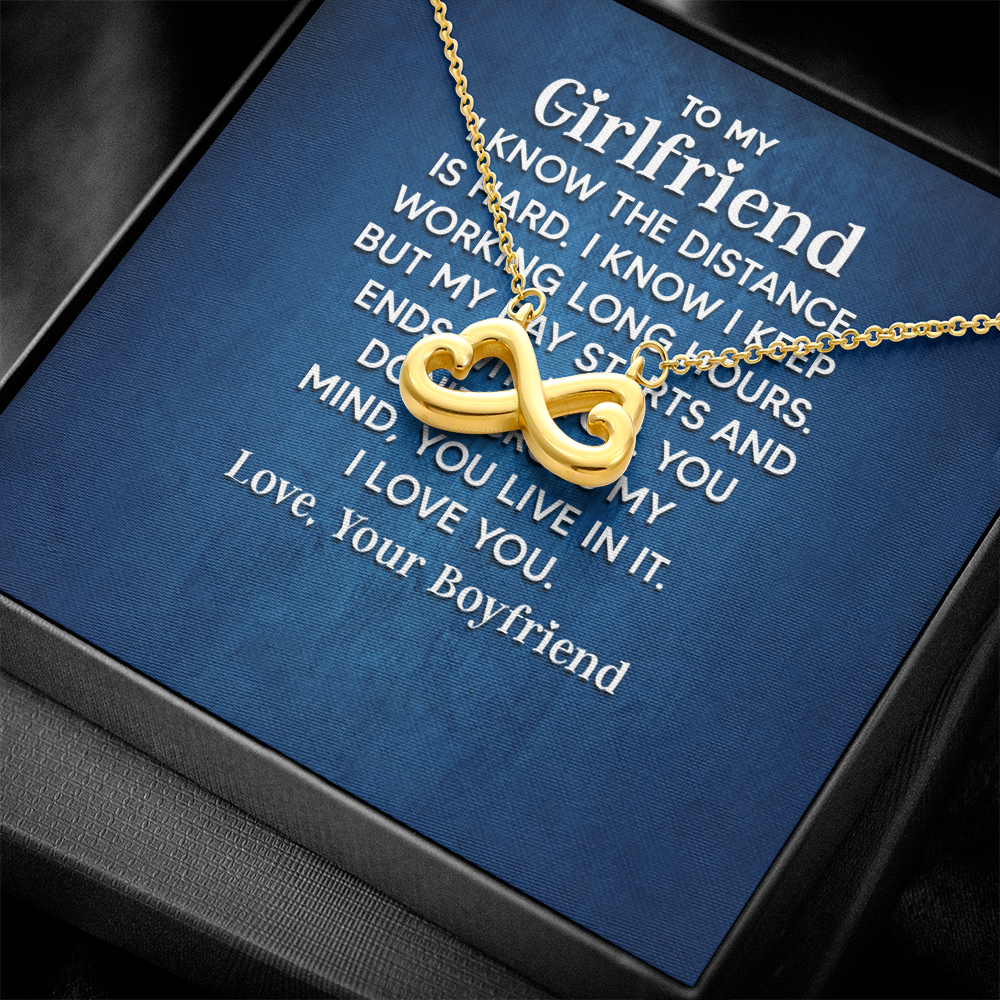 Endless Love Necklace:To My Girlfriend ,I Know The Distance