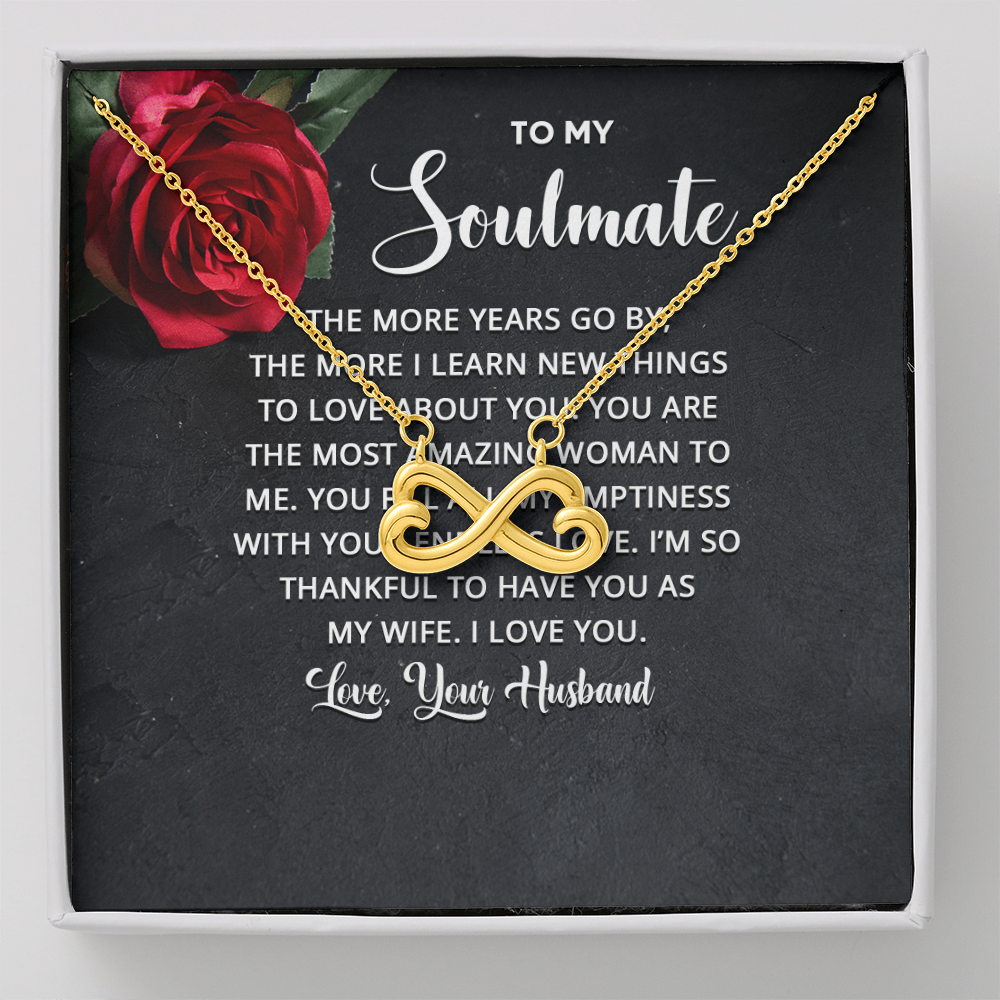 Endless Love Necklace:To Soul Mate Love Your Husband