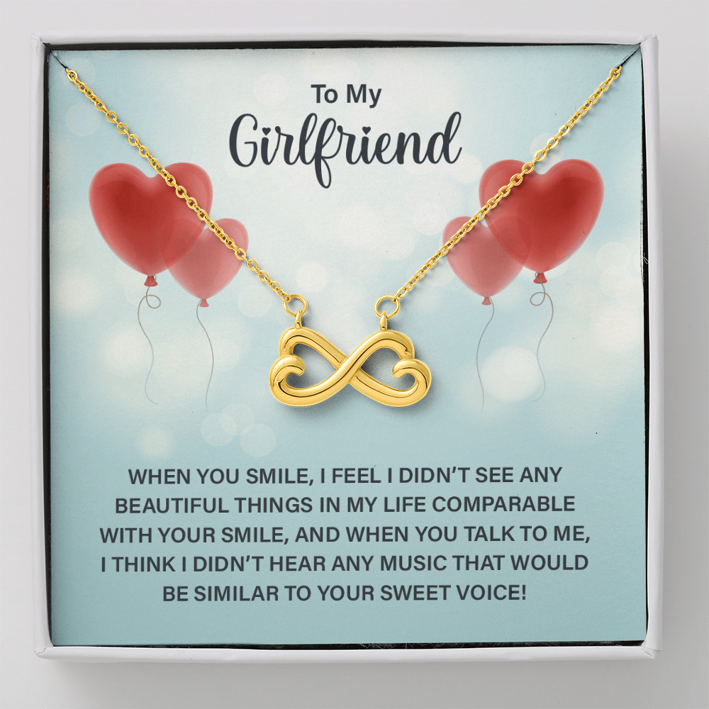 Endless Love Necklace:To My Girlfriend When You Smile