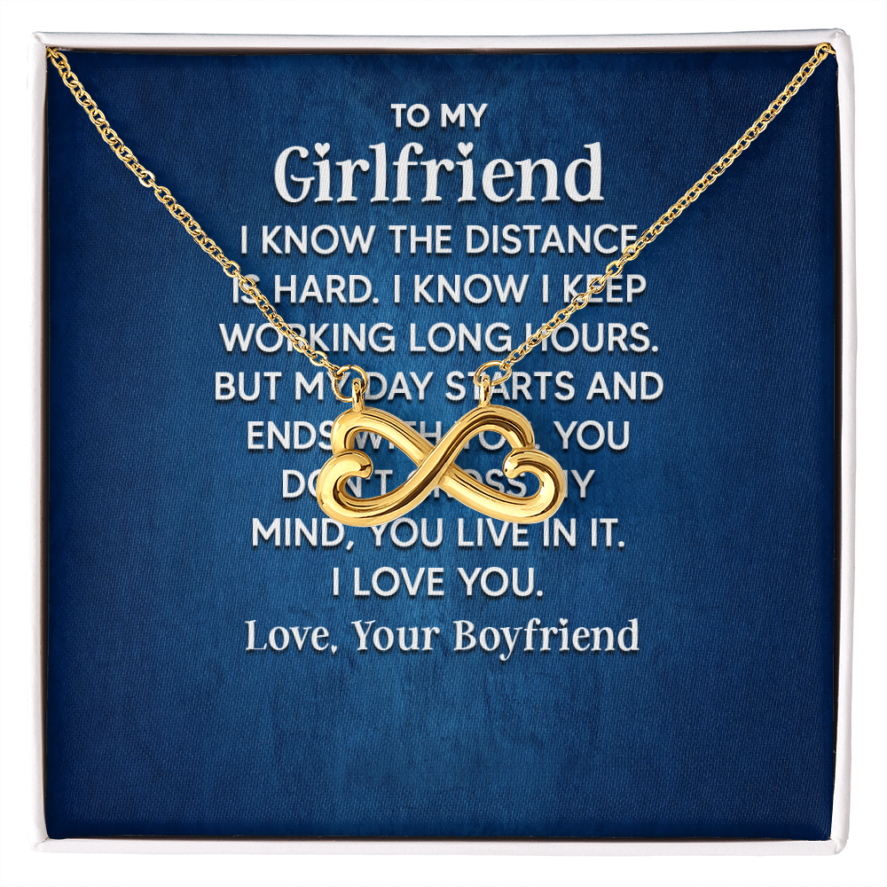 Endless Love Necklace:To My Girlfriend ,I Know The Distance