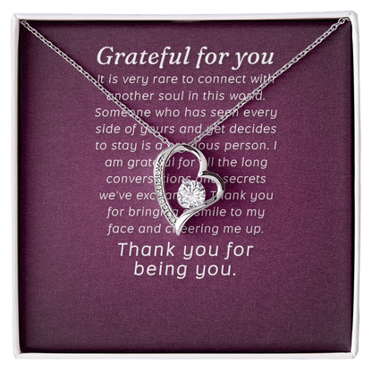 Forever Love Necklace: Grateful for you