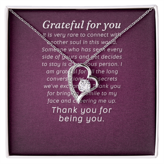 Forever Love Necklace: Grateful for you