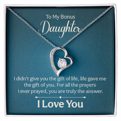 Forever Love Necklace: To My Bonus Daughter