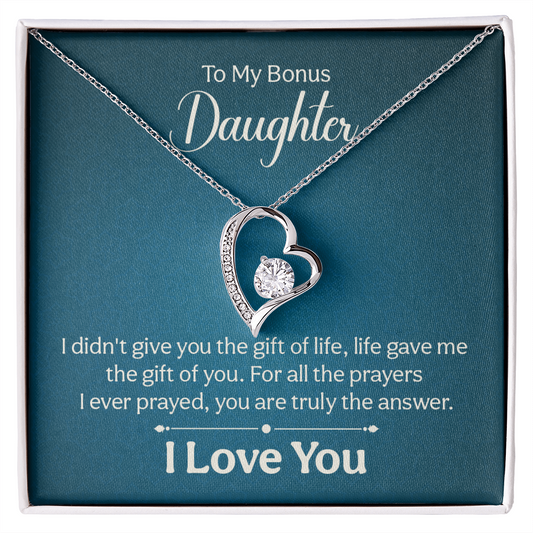 Forever Love Necklace: To My Bonus Daughter