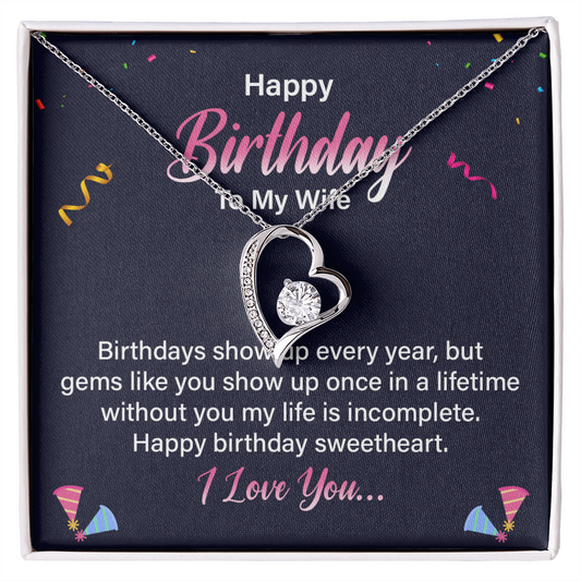 Forever Love Necklace:Happy Birthday To My Wife
