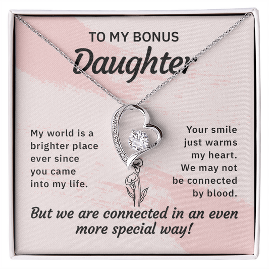 Forever Love Necklace:To My Bonus Daughter