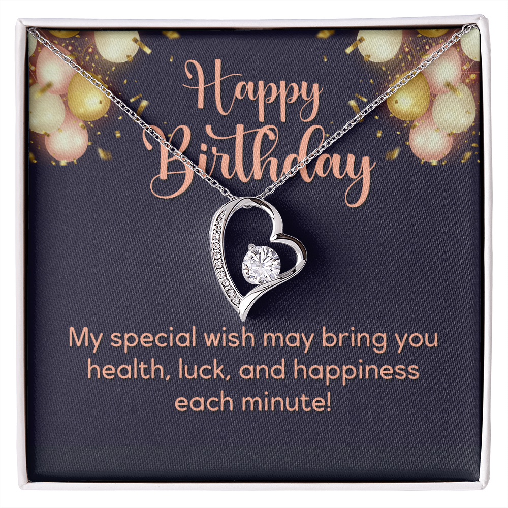 Forever Love Necklace: Happy Birthday Balloons