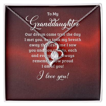 Forever Love Necklace:To My Granddaughter