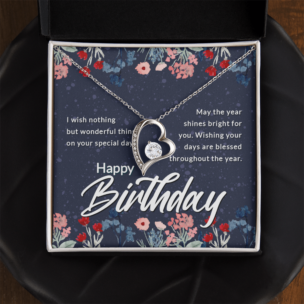Forever Love Necklace: Happy  Birthday