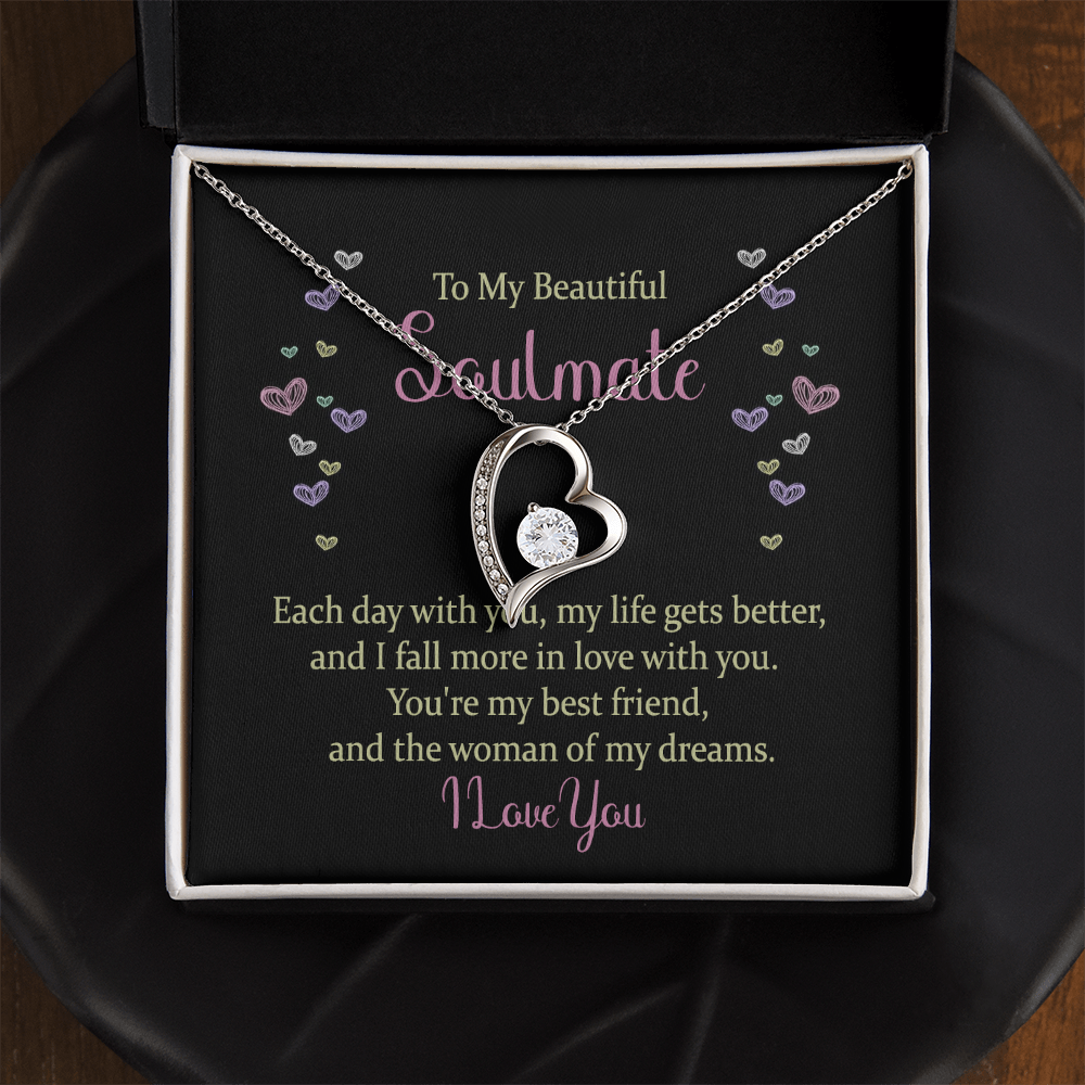 Forever Love Necklace: To My Beautiful Soulmate I Love You