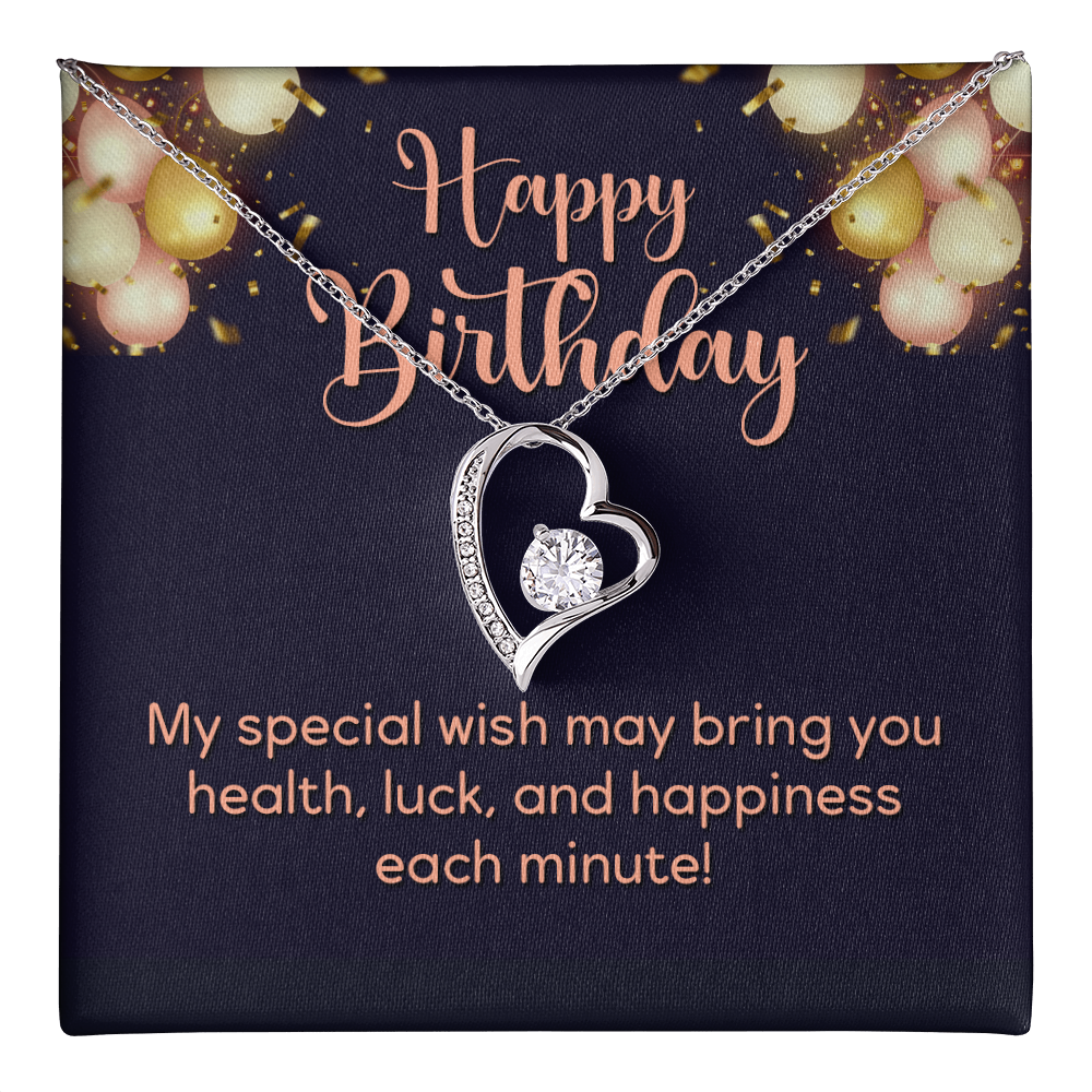 Forever Love Necklace: Happy Birthday Balloons