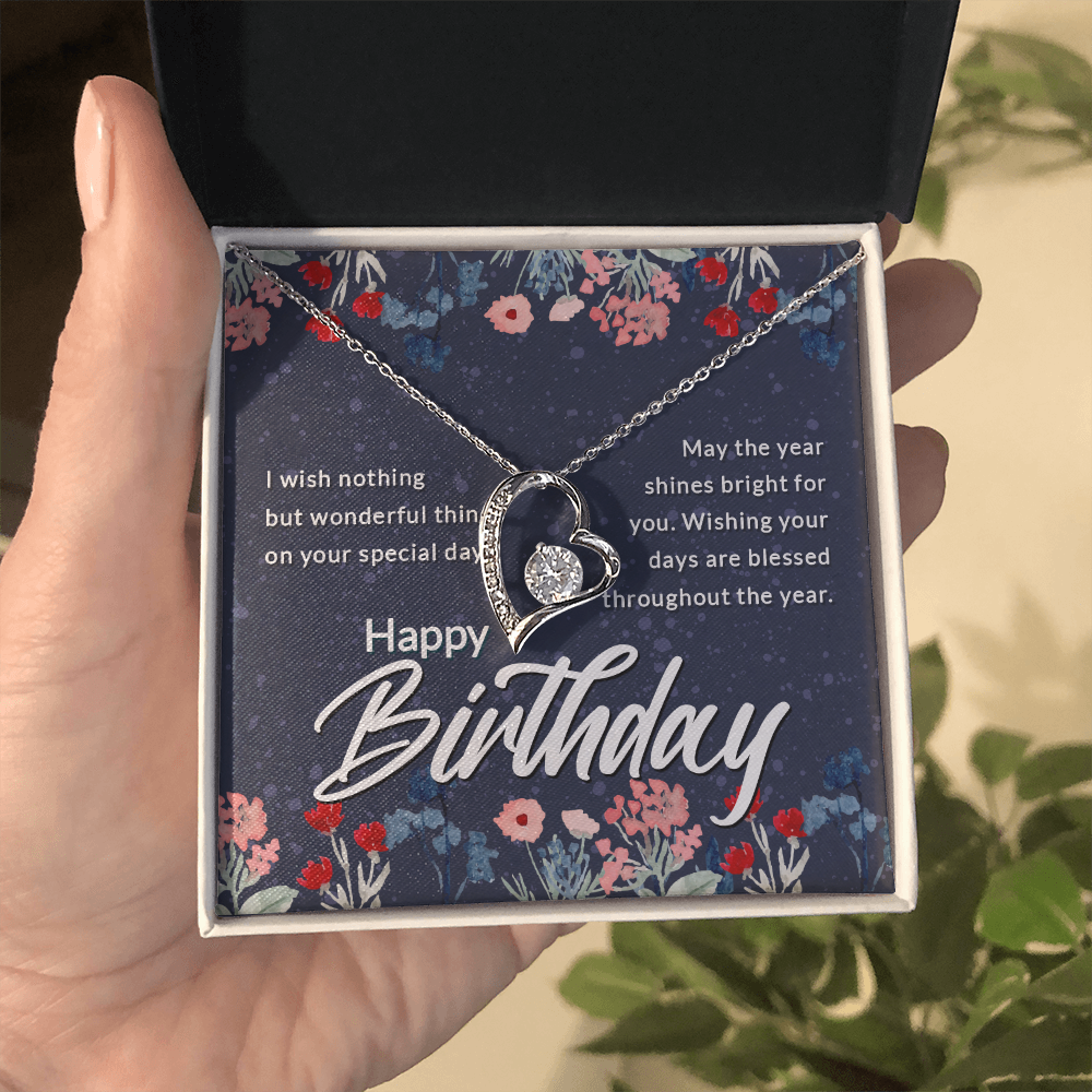 Forever Love Necklace: Happy  Birthday