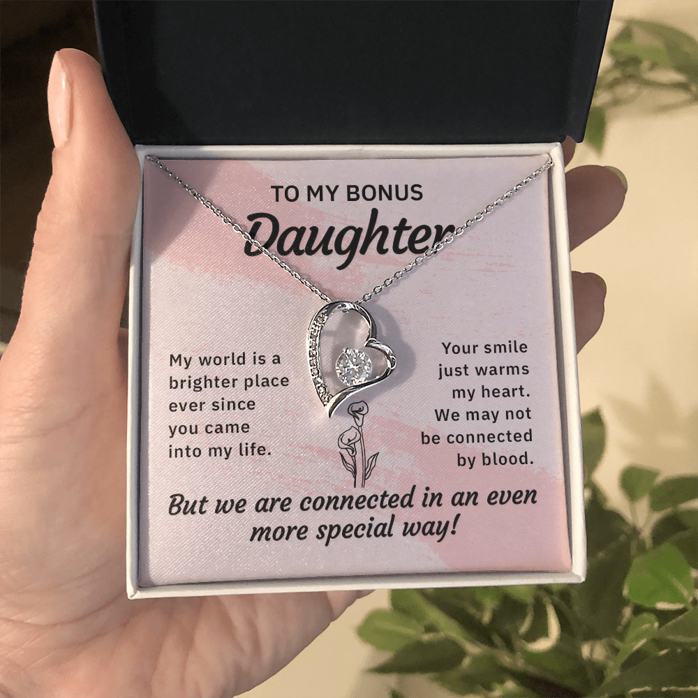 Forever Love Necklace:To My Bonus Daughter