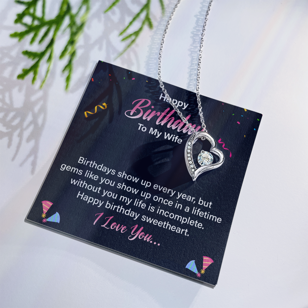 Forever Love Necklace:Happy Birthday To My Wife