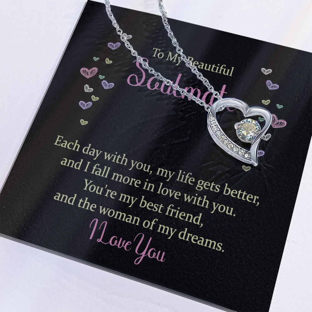 Forever Love Necklace: To My Beautiful Soulmate I Love You