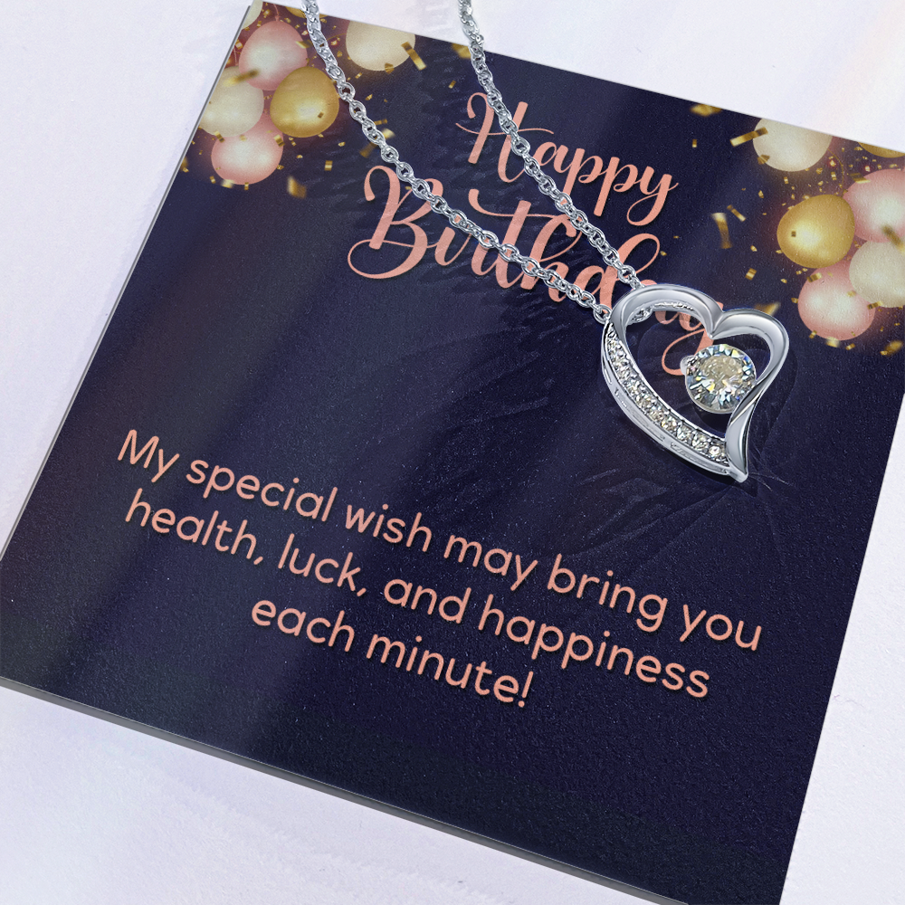Forever Love Necklace: Happy Birthday Balloons