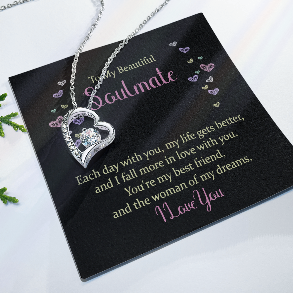 Forever Love Necklace: To My Beautiful Soulmate I Love You