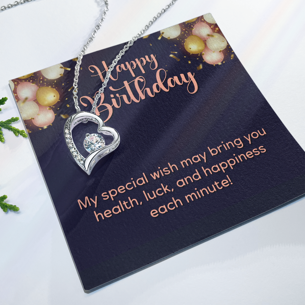 Forever Love Necklace: Happy Birthday Balloons