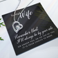 Forever Love Necklace: To My Wife I'll Always Be By Your Side