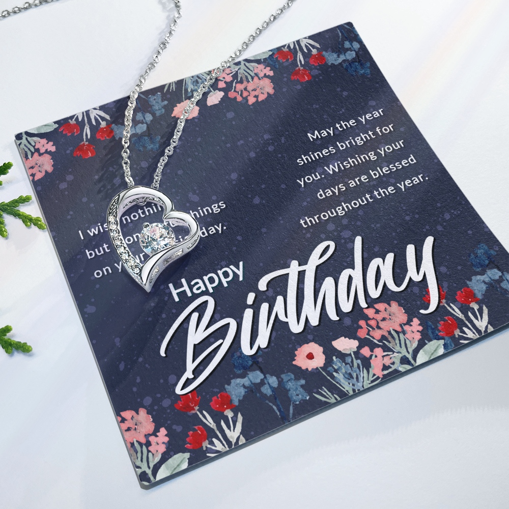 Forever Love Necklace: Happy  Birthday