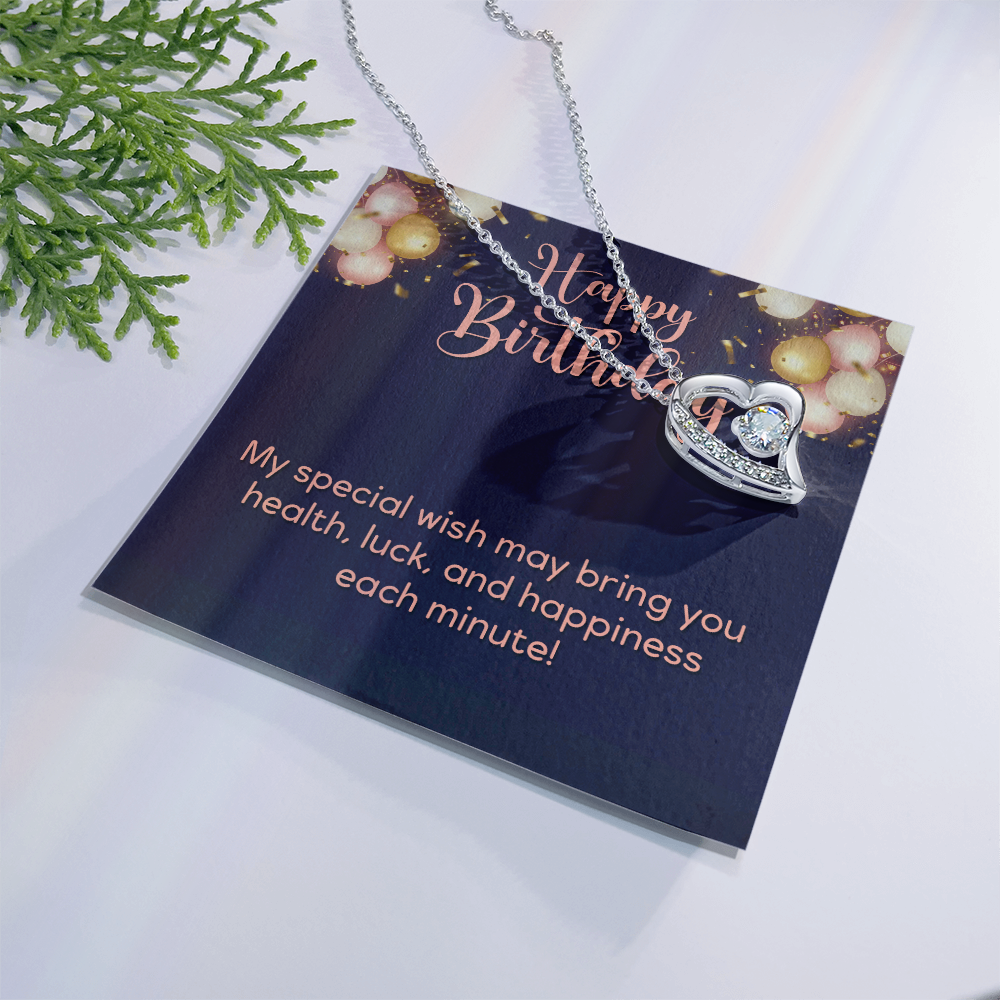 Forever Love Necklace: Happy Birthday Balloons