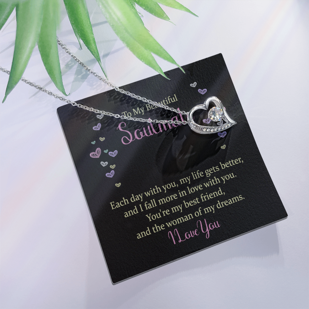 Forever Love Necklace: To My Beautiful Soulmate I Love You
