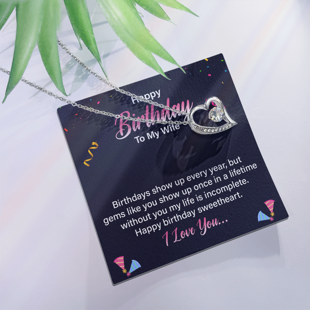 Forever Love Necklace:Happy Birthday To My Wife