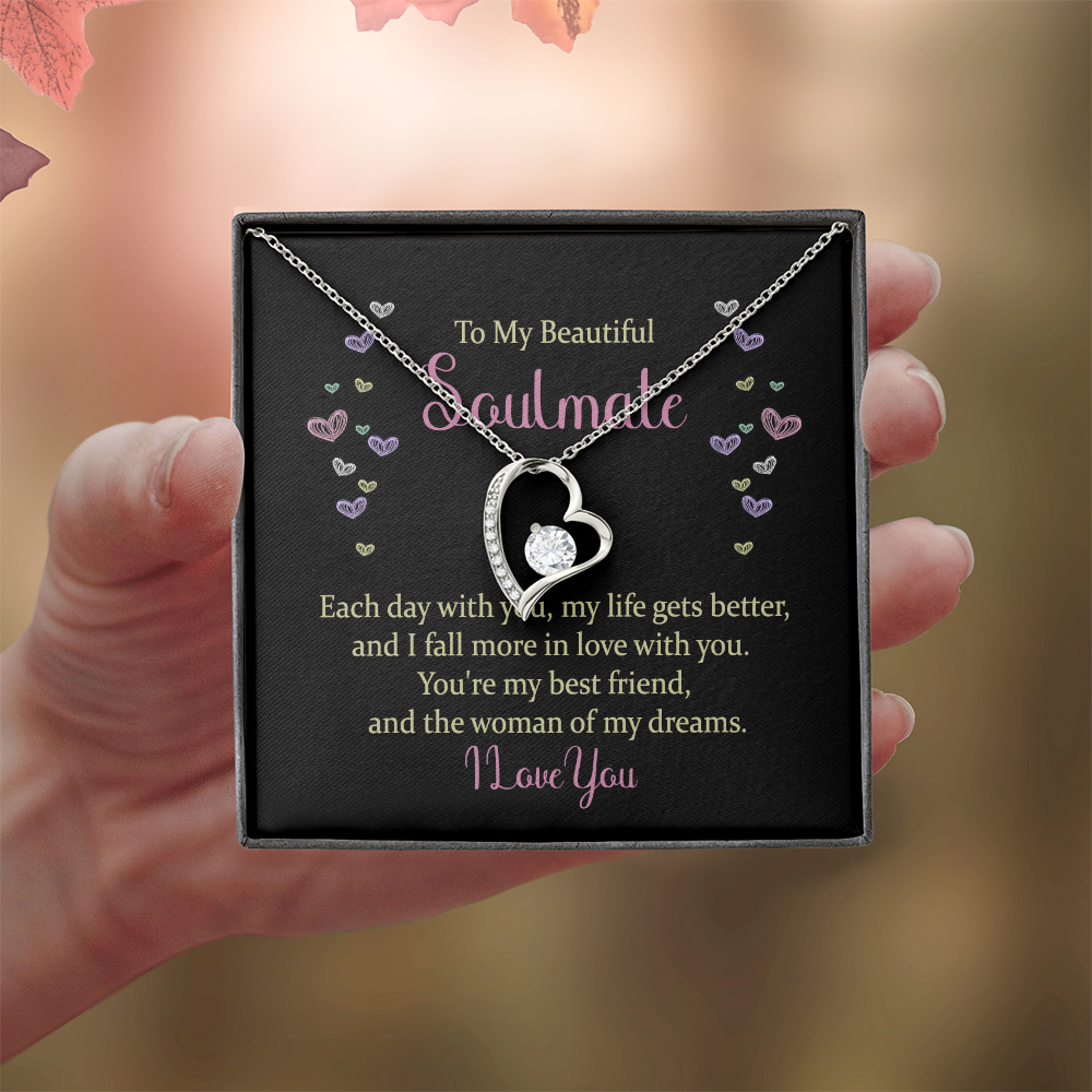 Forever Love Necklace: To My Beautiful Soulmate I Love You