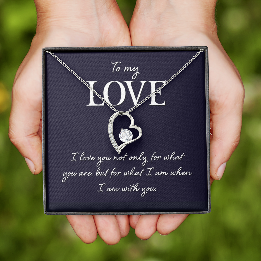 Forever Love Necklace:To My Love I Am With You