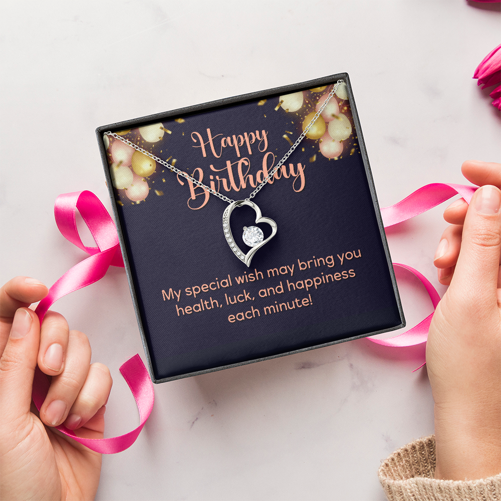 Forever Love Necklace: Happy Birthday Balloons