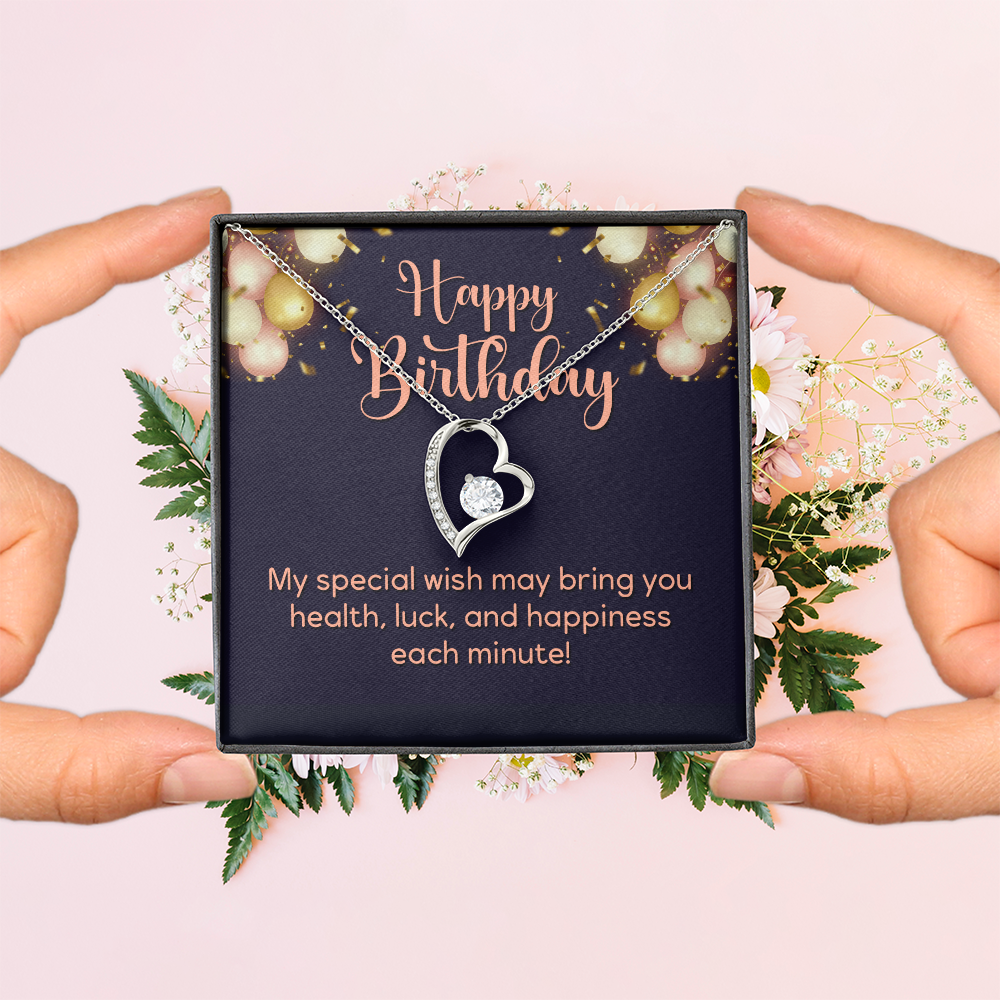 Forever Love Necklace: Happy Birthday Balloons