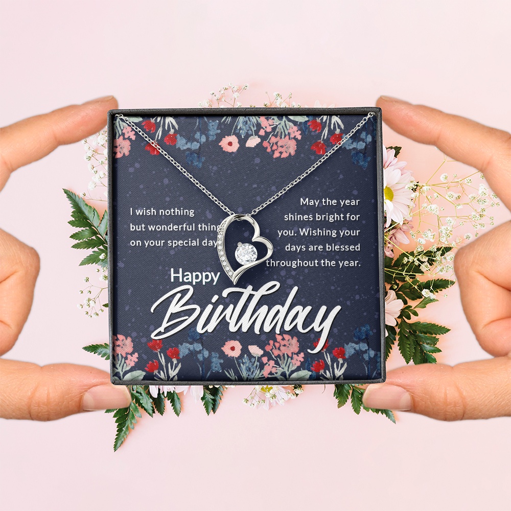 Forever Love Necklace: Happy  Birthday