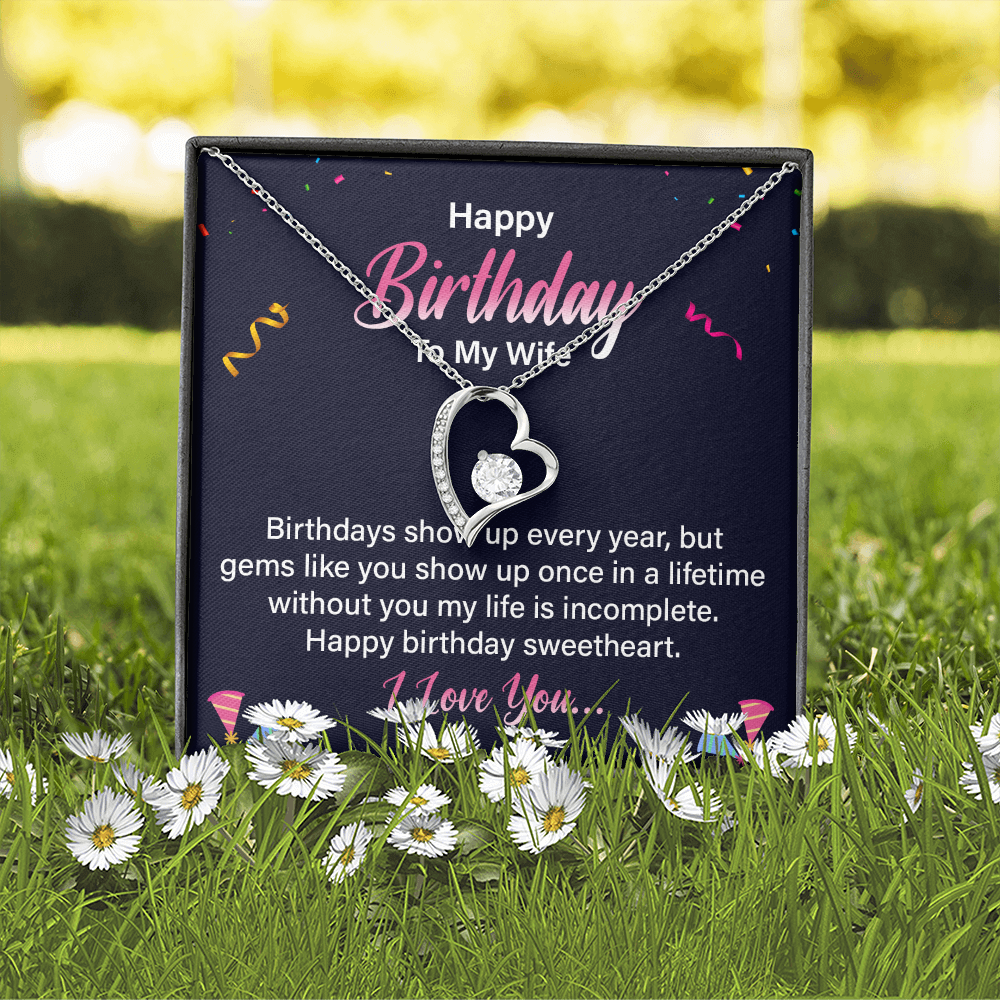 Forever Love Necklace:Happy Birthday To My Wife