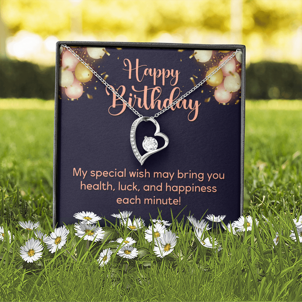 Forever Love Necklace: Happy Birthday Balloons
