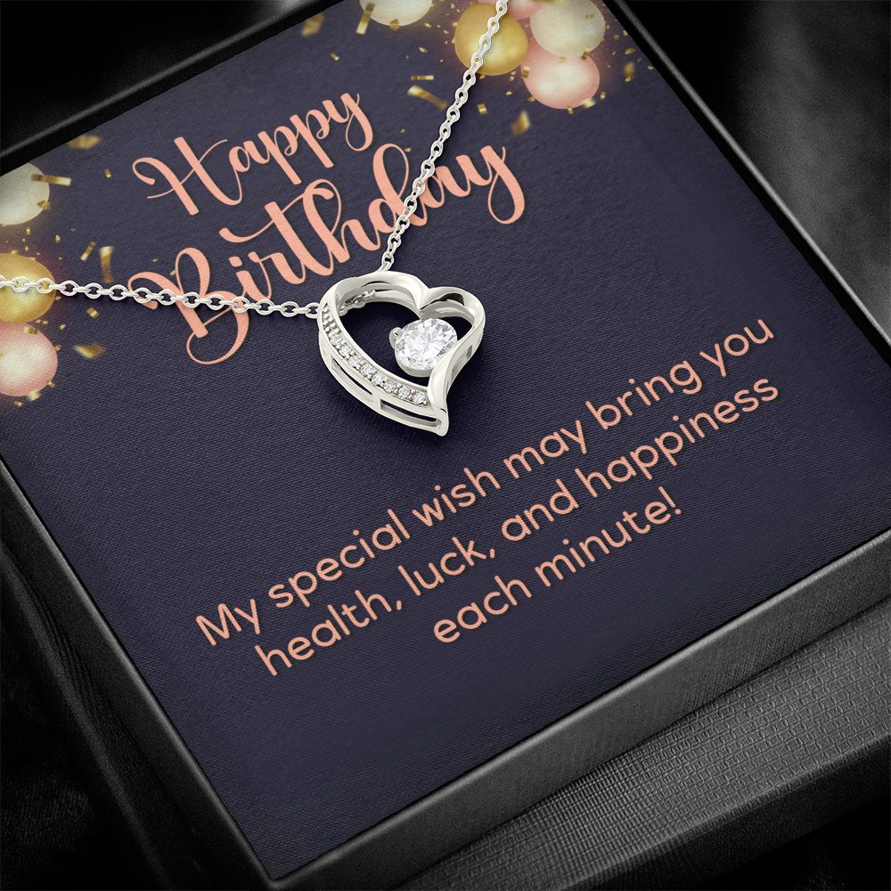 Forever Love Necklace: Happy Birthday Balloons