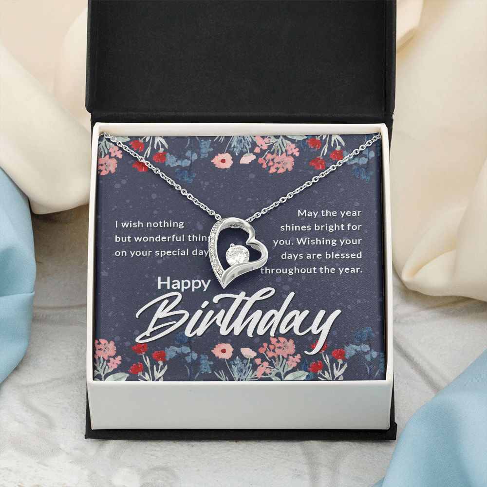 Forever Love Necklace: Happy  Birthday