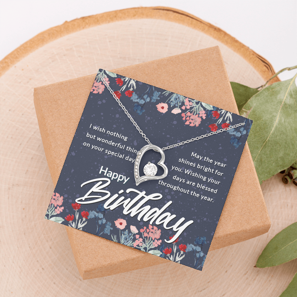 Forever Love Necklace: Happy  Birthday