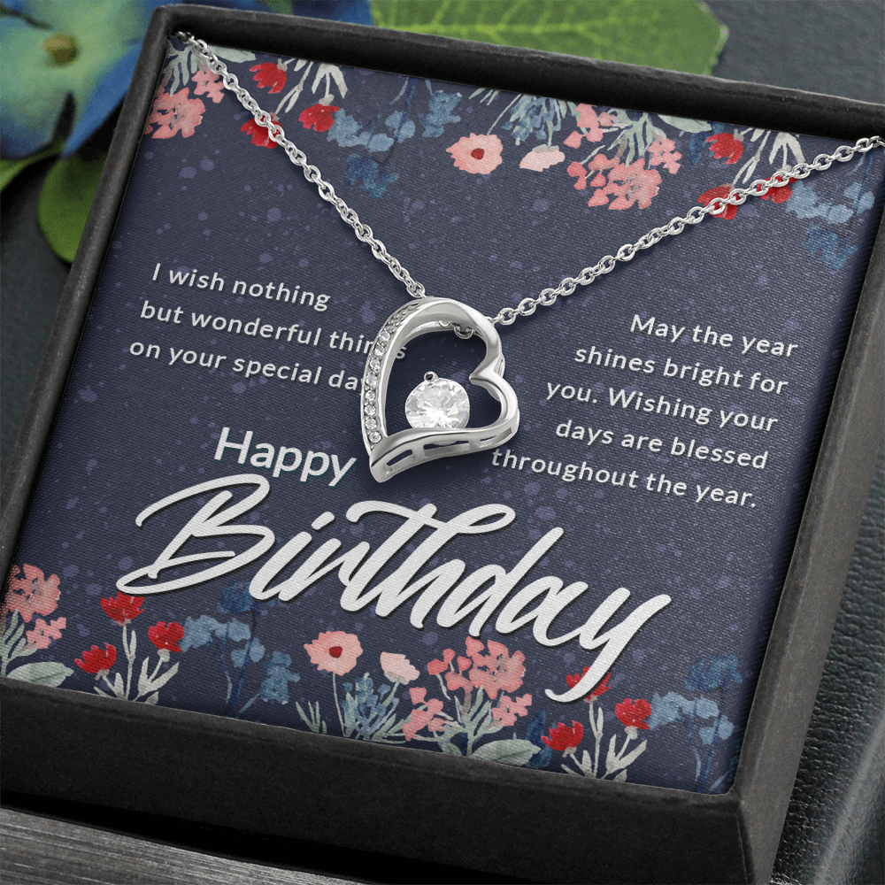 Forever Love Necklace: Happy  Birthday