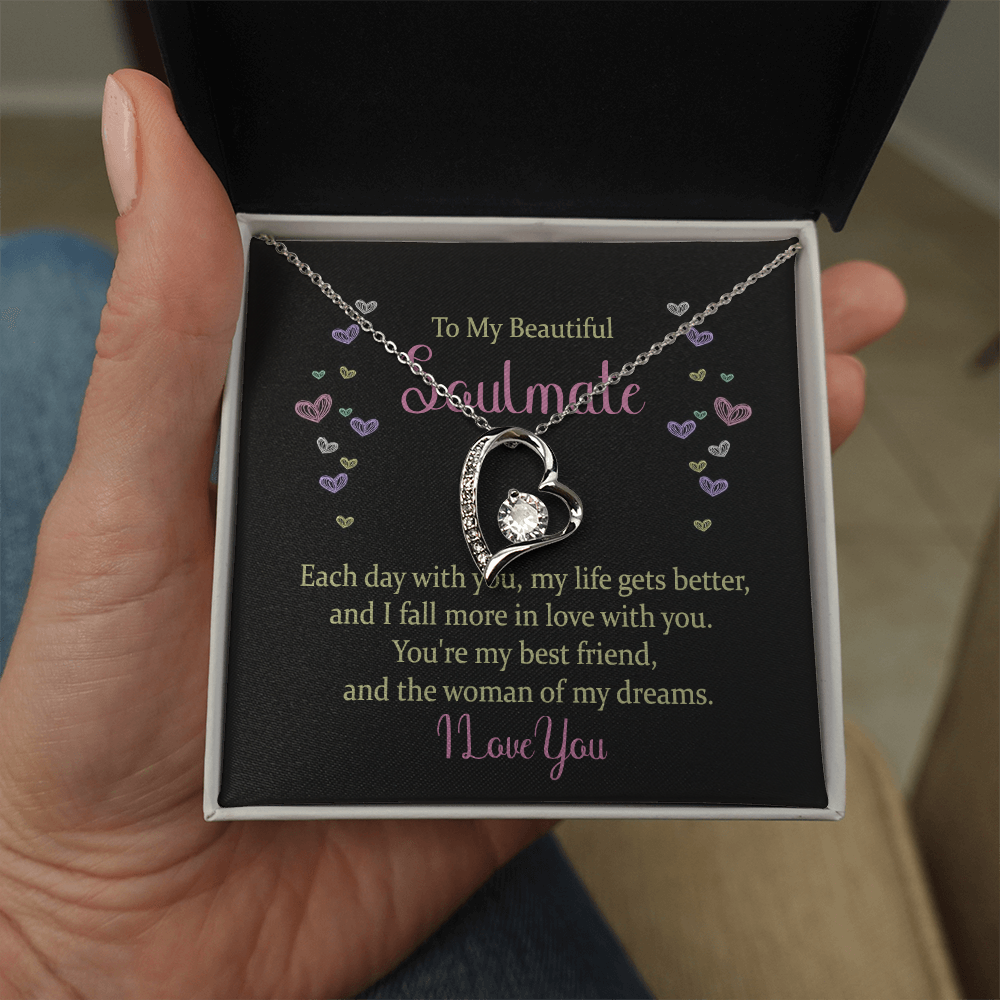 Forever Love Necklace: To My Beautiful Soulmate I Love You