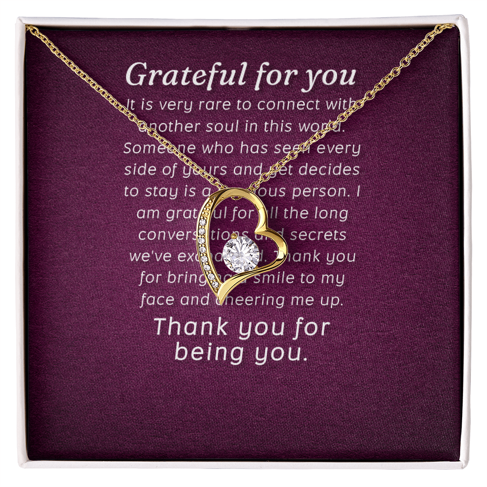 Forever Love Necklace: Grateful for you