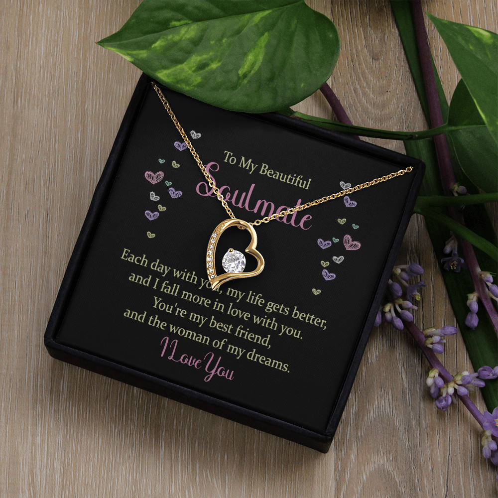 Forever Love Necklace: To My Beautiful Soulmate I Love You