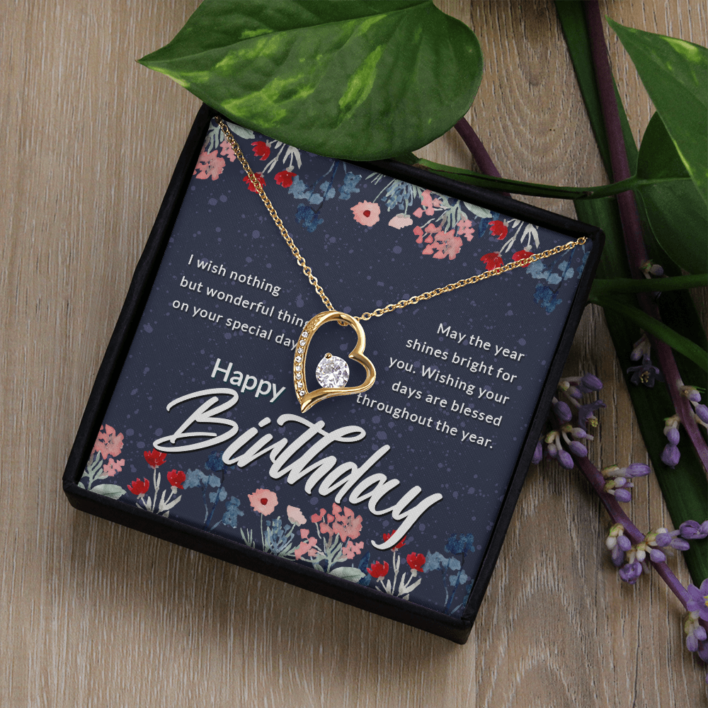 Forever Love Necklace: Happy  Birthday