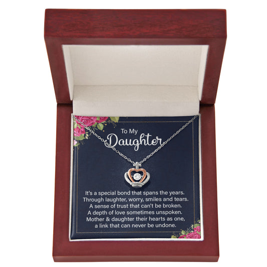 Crown Pendant Necklace: To My Daughter  A Special Bond