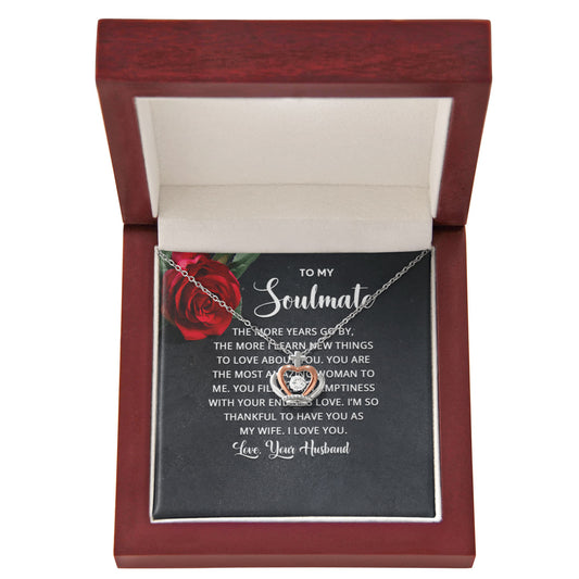 Crown Pendant Necklace: To My Soulmate Love Your Husband