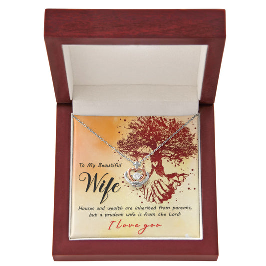 Crown Pendant Necklace: To My Beautiful Wife House and Wealth